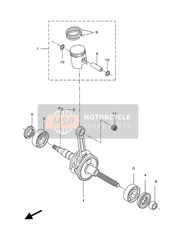 9028003X0000, Einlege Keil, Woodruff, Yamaha, 2